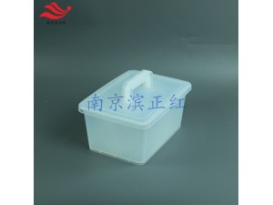 芯片晶圆花篮清洗槽半透明PFA清洗槽耐腐蚀带盖